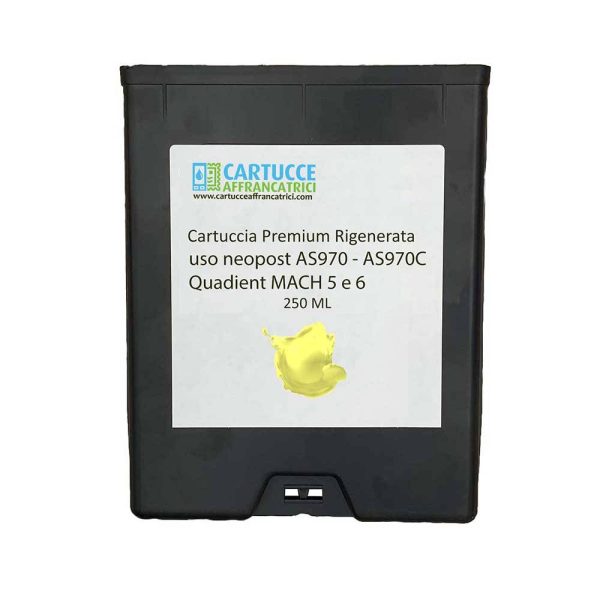 Cartuccia gialla rigenerata 4136199Y compatibile con Mach Quadient Neopost AS970 e AS970C